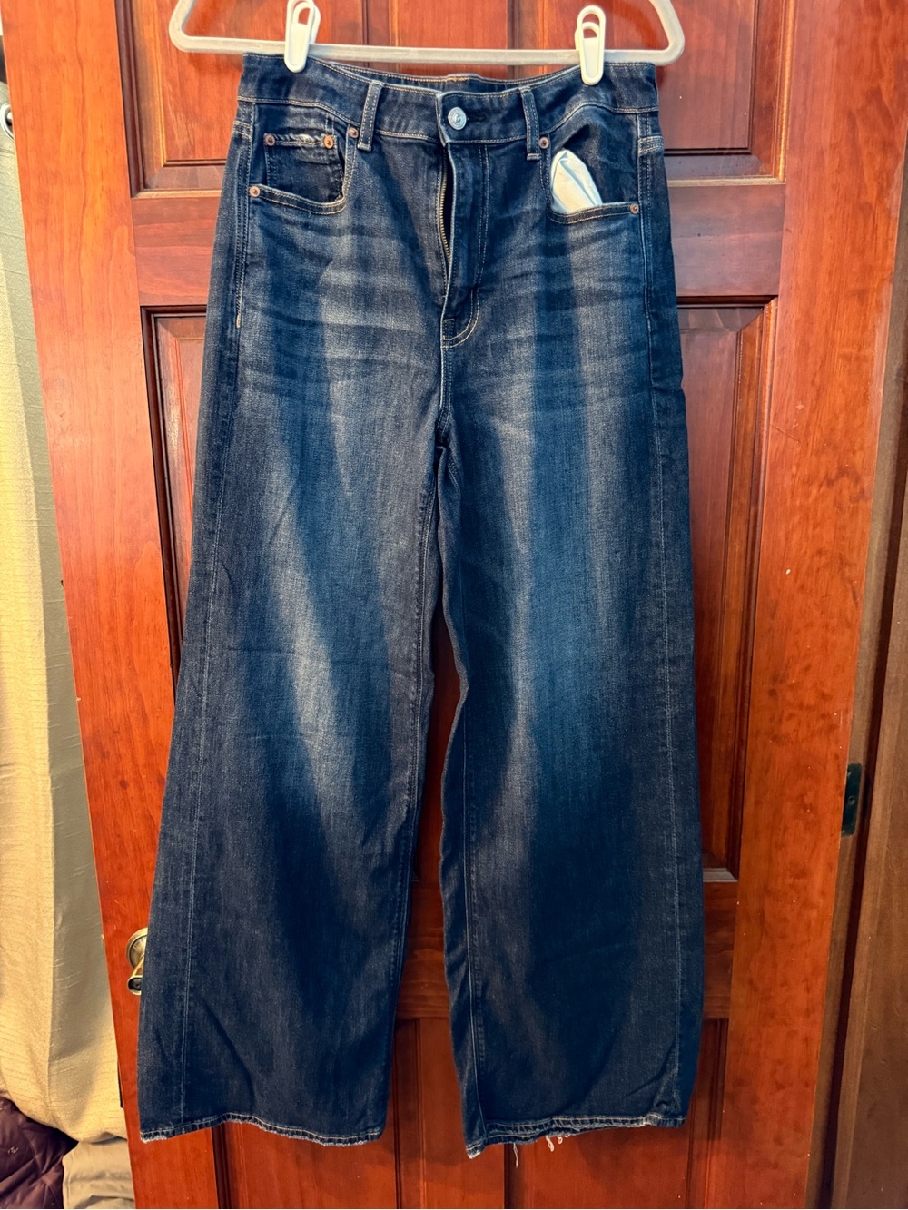 American Eagle Outfitters Women's Super High Rise Baggy Wide Leg Jeans